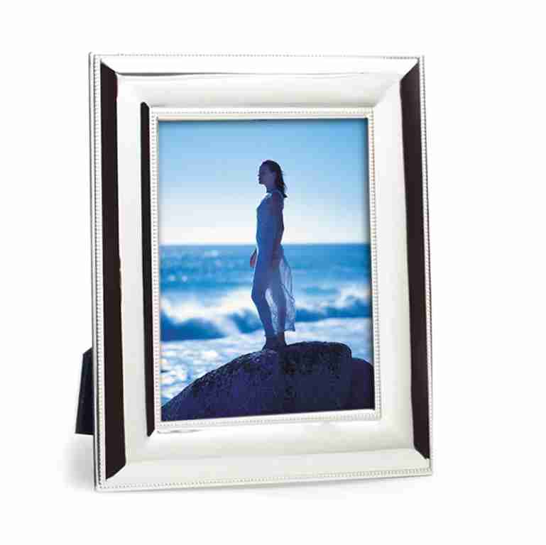 Whitehill Silverplated Wide Beaded Photo Frame 20cm x 25cm